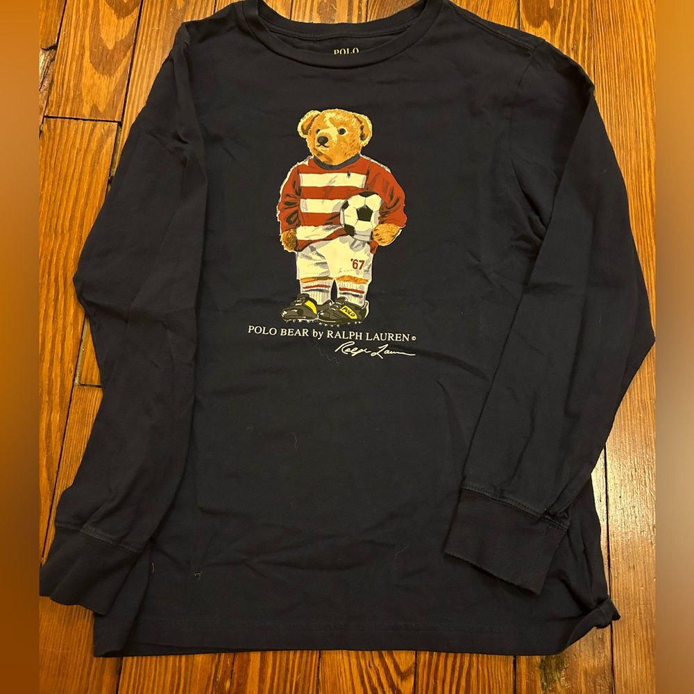 Polo Ralph Lauren Long Sleeve Bear T-Shirt- Medium 10-12